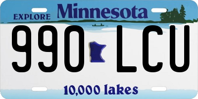 MN license plate 990LCU