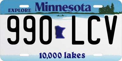 MN license plate 990LCV