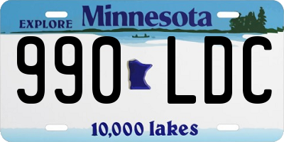 MN license plate 990LDC