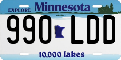 MN license plate 990LDD