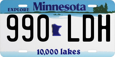 MN license plate 990LDH