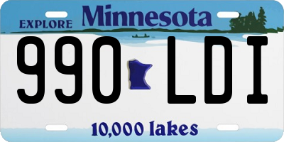 MN license plate 990LDI
