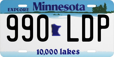 MN license plate 990LDP