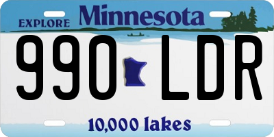 MN license plate 990LDR