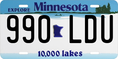 MN license plate 990LDU