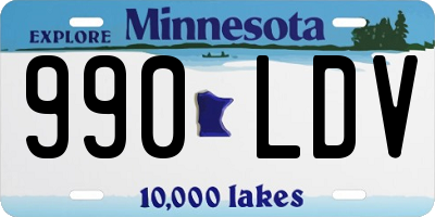MN license plate 990LDV