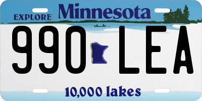 MN license plate 990LEA
