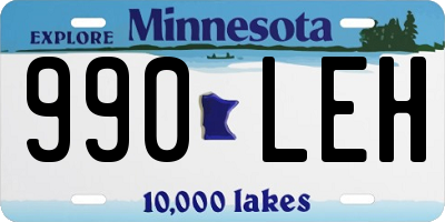 MN license plate 990LEH