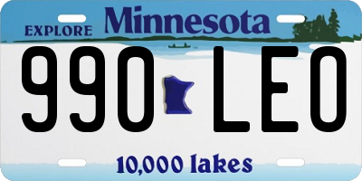 MN license plate 990LEO