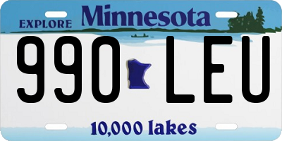 MN license plate 990LEU