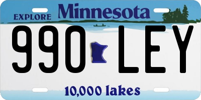 MN license plate 990LEY