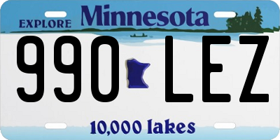 MN license plate 990LEZ