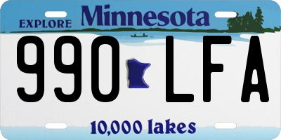 MN license plate 990LFA
