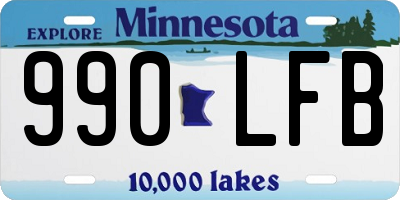 MN license plate 990LFB