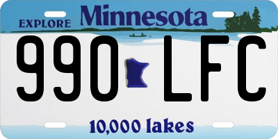 MN license plate 990LFC