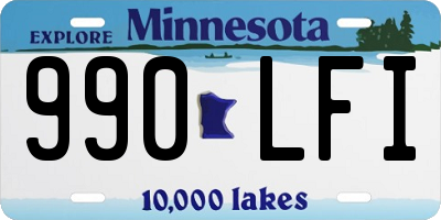 MN license plate 990LFI