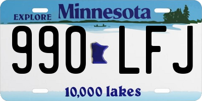 MN license plate 990LFJ