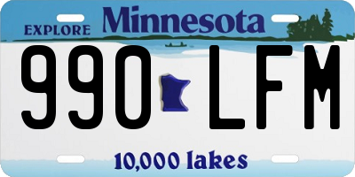 MN license plate 990LFM