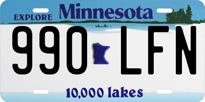 MN license plate 990LFN