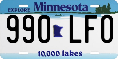 MN license plate 990LFO