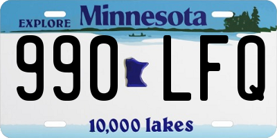 MN license plate 990LFQ