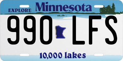 MN license plate 990LFS