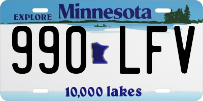 MN license plate 990LFV