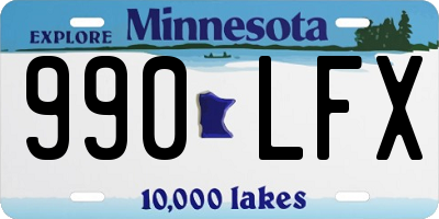 MN license plate 990LFX