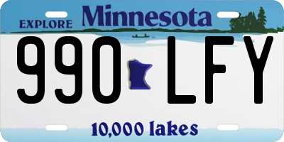 MN license plate 990LFY