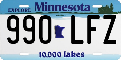 MN license plate 990LFZ