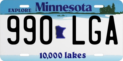 MN license plate 990LGA