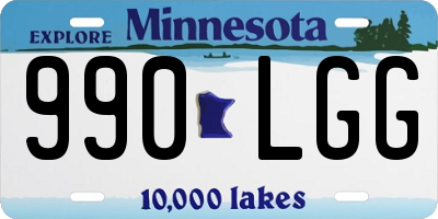 MN license plate 990LGG
