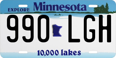 MN license plate 990LGH