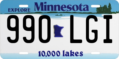 MN license plate 990LGI