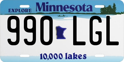 MN license plate 990LGL