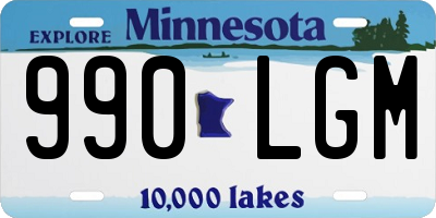 MN license plate 990LGM