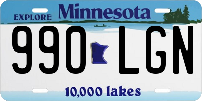 MN license plate 990LGN