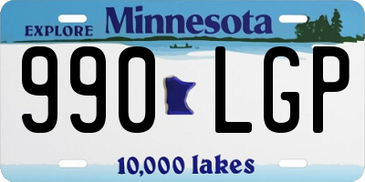 MN license plate 990LGP