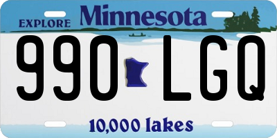 MN license plate 990LGQ