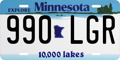 MN license plate 990LGR