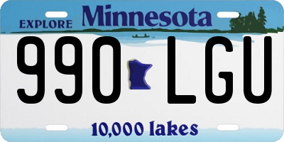 MN license plate 990LGU