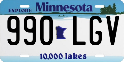 MN license plate 990LGV