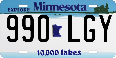 MN license plate 990LGY