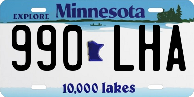 MN license plate 990LHA