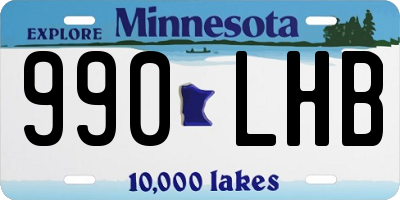 MN license plate 990LHB