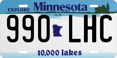 MN license plate 990LHC