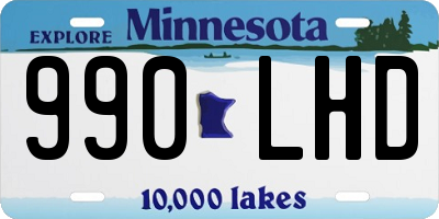 MN license plate 990LHD