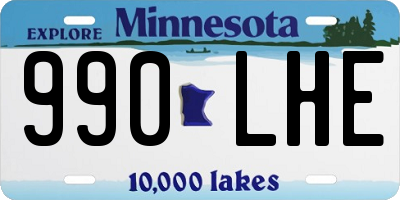 MN license plate 990LHE