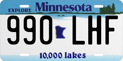 MN license plate 990LHF