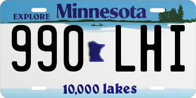 MN license plate 990LHI